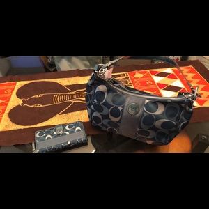 NWT Teal Coach Purse & Matching Wallet